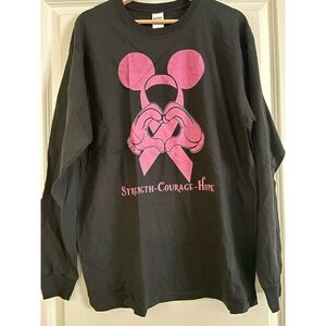 Breast Cancer Strength Courage Hope Long Sleeve size Large
